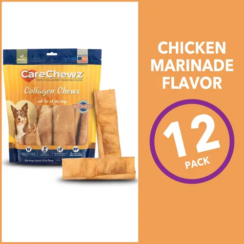 Miniatura 4 de Pet Factory CareChewz - Golosinas masticables de colágeno de 6 a 7 pulgadas para perros, sabor a pollo, 12 unidades/1 paquete