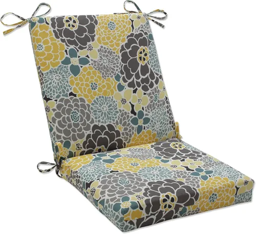 Miniatura 8 de Pillow Perfect Cojín cuadrado para silla esquinera de 1 pieza con respaldo sólido para interiores y exteriores, con lazos, asiento profundo