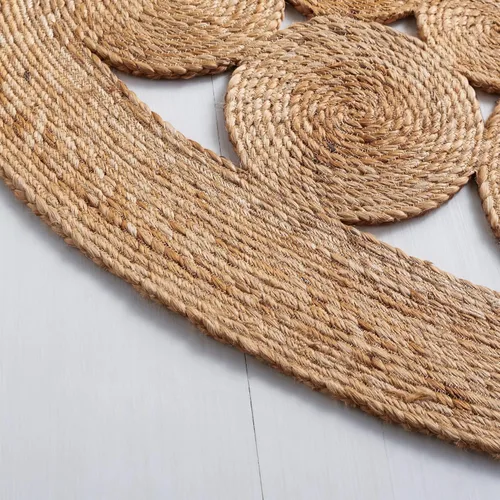 Miniatura 2 de SAFAVIEH Colección redonda de fibra natural NFB248A de 3 pies, redonda, natural, hecha a mano, estilo bohemio, con encanto de yute