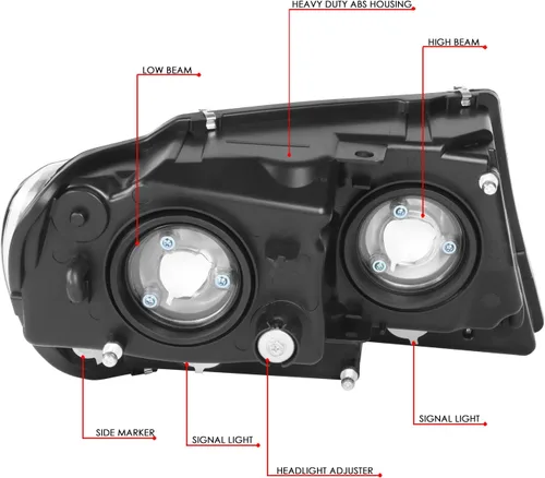 Miniatura 6 de Faros, modelo HL-OH-JGC99-VR., Negro (black Housing)