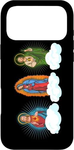 Miniatura 21 de iPhone 11 Pro Max Jesús, Virgen María y San Judas Tadeo En Nubes Caso