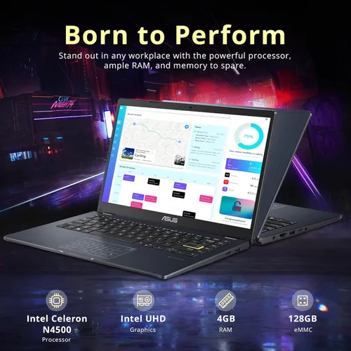 Miniatura 2 de ASUS Vivobook Go - Laptop FHD de 14 pulgadas, Intel Celeron N4500, RAM DDR4 de 4 GB, eMMC de 128 GB, gráficos Intel UHD, teclado numérico, cámara