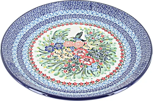 Miniatura 36 de Cerámica pulida de rosa azul – Plato de cena Athena marrón – 10.5 pulgadas de diámetro – Ideal para comidas diarias, comidas informales o como