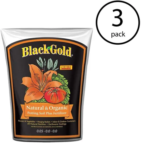 Miniatura 2 de SunGro SUGRBG2 - Bolsa de tierra para macetas natural y orgánica de oro negro, más fertilizante, 2 pies cúbicos (paquete de 3)