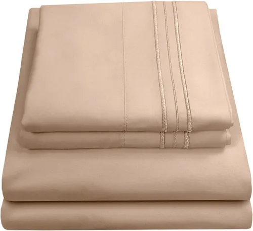 Miniatura 70 de Juego de sábanas de 1800 hilos – Sábanas de microfibra cepillada suave de calidad egipcia – Juego de ropa de cama de lujo con sábana encimera