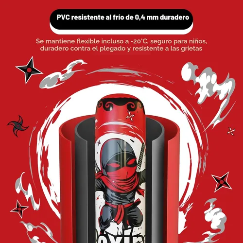 Miniatura 2 de COMMOUDS Saco de boxeo de 67 pulgadas para niños, juego de boxeo inflable con guantes, saco de boxeo de rebote rápido para practicar karate, Rojo