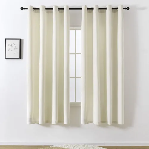 Miniatura 15 de VANASEE Cortinas de terciopelo gris oscuro para dormitorio, 63 pulgadas de largo, cortinas opacas para oscurecer la habitación, cortinas