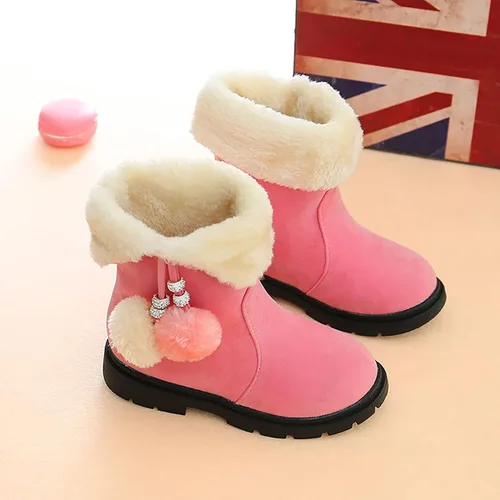 Miniatura 5 de Toddler Kids Snow Boots Booties Baby Girls Princess Shoes Non-Slip Girl's Fleece Lining Footwear Winter Warm Prewalker