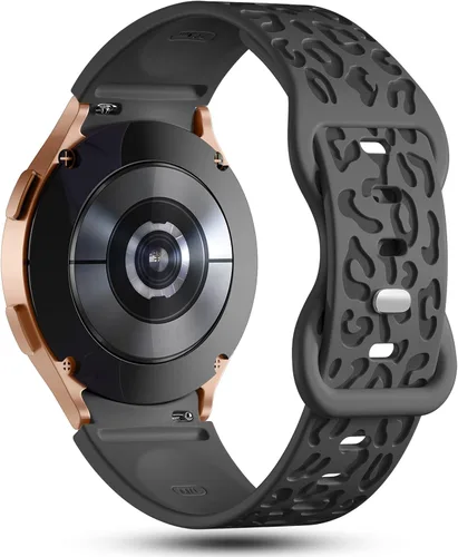 Miniatura 3 de Bandas grabadas sin huecos con diseño de leopardo compatibles con Samsung Galaxy Watch 6/5/4 Band 40mm 44mm, Watch 6 47mm 43mm, 5 Pro 45mm, Watch 4