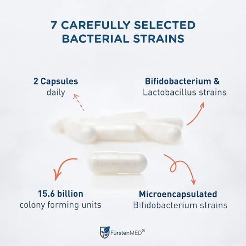 Miniatura 2 de FürstenMED Bifidoflor HIT - Probiótico bajo en histamina para intolerancia a la histamina, intestino sensible y salud digestiva, Lactobacillus de 7