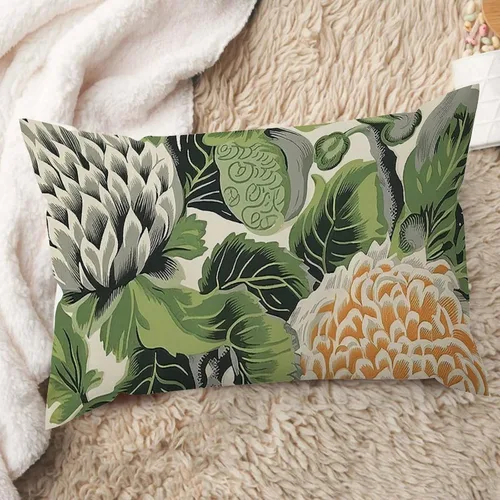 Miniatura 26 de ArogGeld Fundas de cojín de estilo chinoiserie, diseño de flores y pájaros, color rosa rubor, diseño de animales de pavo real, jardín asiático
