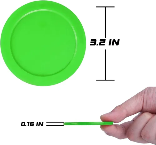 Miniatura 3 de Discos de hockey aéreo de 3.25 o 2.5 pulgadas - Discos profesionales y duraderos para mesas grandes - Compatibles con mazos y metas estándar - Los