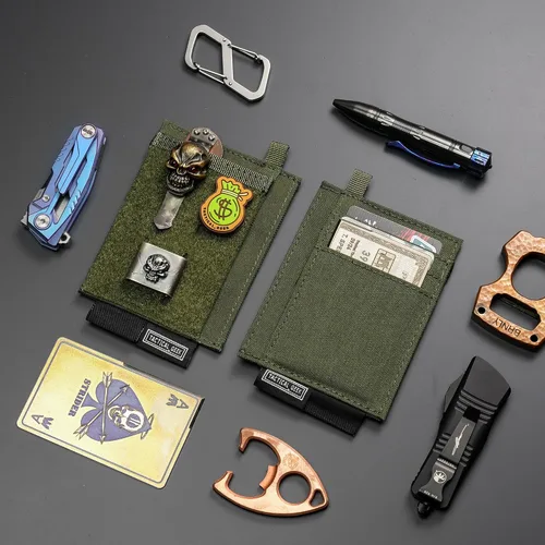 Miniatura 7 de TACTICAL GEEK EXT5 EDC - Bolsa de almacenamiento delgada, elegante y ligera, organizador de tarjetas con tela de nailon, bolsillo para tarjetas
