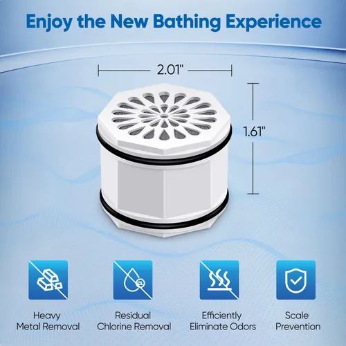Miniatura 3 de PUREPLUS WHR-140 - Cartucho de filtro de cabezal de ducha, repuesto para Culligan WSH-C125, HSH-C135, ISH-100, HSH-BN135, S-H200-C, S-H200-BN