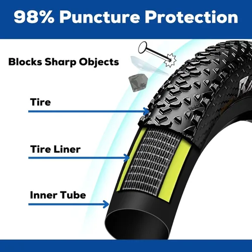 Miniatura 3 de Corki Cycles - Protectores planos para tubo de bicicleta y revestimientos de neumáticos autoadhesivos, se adapta a bicicletas de carretera