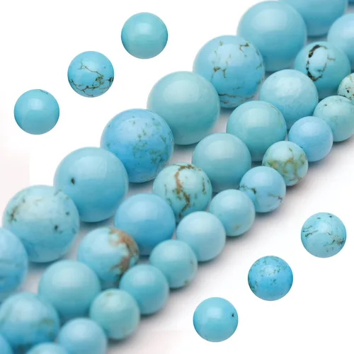 Miniatura 16 de Youngbling Cuentas de jade natural para hacer joyería, cuentas de jade verde pulido de 8 mm redondas y lisas, piedra auténtica para pulseras