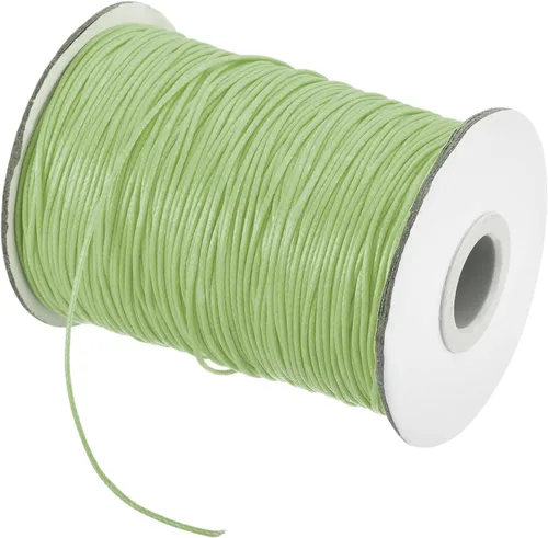 Miniatura 15 de MECCANIXITY Cordón encerado de poliéster encerado de 0.031 in, cuerda de cera de 175 yardas para hacer pulseras, collares, cuentas, joyería y Caqui