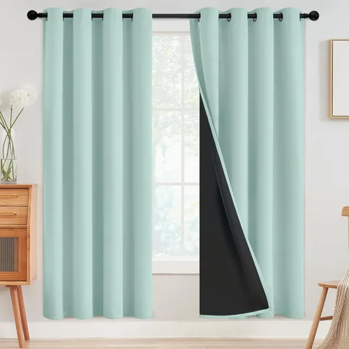 Miniatura 133 de SimpleHome - Cortinas opacas 100% para recámara, cortinas de ventana con ojales beige, con aislamiento térmico, cortinas de oscurecimiento