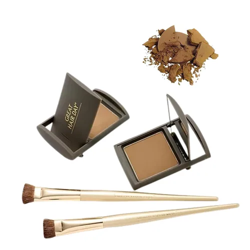 Joan Rivers Great Hair Day Root Touch Up Powder Duo - Polvo de relleno para un cabello más grueso y de aspecto más completo (rubio ceniza)