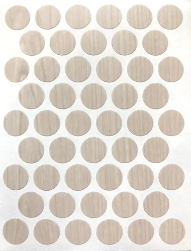 Miniatura 5 de Tapa de rosca de PVC autoadhesiva 9/16" (1 hoja 50 tapas) haya