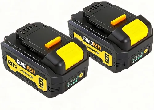 Paquete de 2 baterías de repuesto de 6.0Ah 20V MAX compatibles con herramientas DW 20V, repuesto de iones de litio para DCB200 DCB201 DCB204 DCB207,