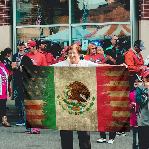 Miniatura 7 de NASIAN Bandera de México, banderas mexicano-americanas para exteriores, 3 x 5, doble cara, México, Estados Unidos, bandera de la amistad, bandera