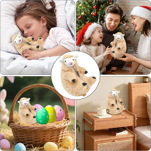Miniatura 7 de AGRIMONY Lindos Animales de Peluche de Oveja Rapada, Pequeños Peluches Kawaii de Cordero, Juguetes de Peluche, Regalos Divertidos para Pascua San