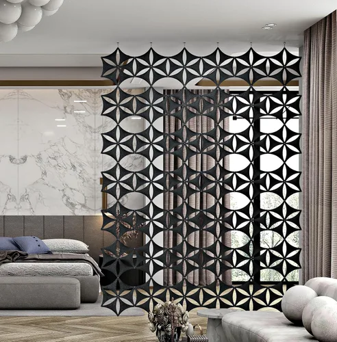 Superficie de fibra de fieltro, tablero de fibra de poliéster de alta densidad, flor 3D, Venus, 14"x12", panel divisor de habitación colgante,