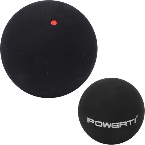 Miniatura 7 de Bola de squash de un solo punto, pelota de entrenamiento de competición de goma premium de 1.457 in para principiantes, color negro