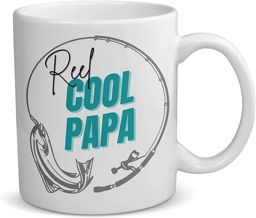 Miniatura 3 de Reel Cool Papa - Taza de café, Día del Padre, cumpleaños, Navidad, para papá, mejor abuelo, pesca, papá, taza de café o té, taza de té para abuelo