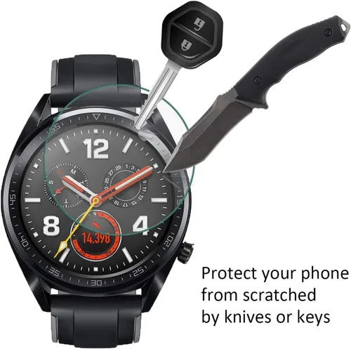 Miniatura 3 de Lamshaw Protector de pantalla compatible con PUREROYI Smart Watch, [3 unidades] Película protectora de pantalla de vidrio templado 9H compatible
