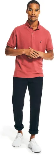 Miniatura 80 de Nautica playera polo clásica de mangas cortas, color sólido, para hombre