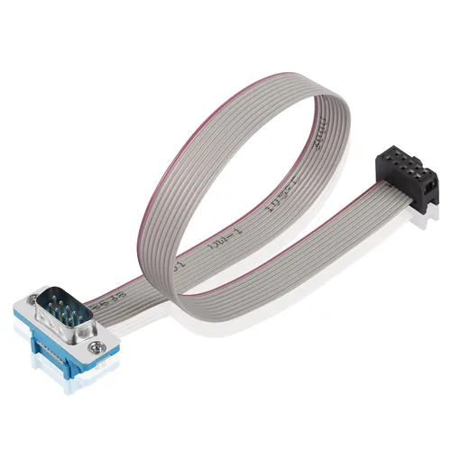 Miniatura 3 de DB9 a 10-Pin IDC Serial Cable, RS232 Serial Macho a 10 Pin Placa Base Header Flat Ribbon Cable (1.0 ft)