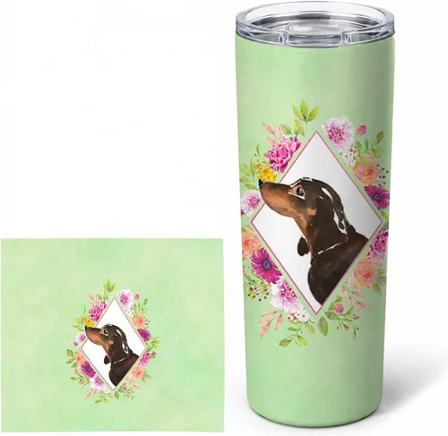 Miniatura 101 de Caroline's Treasures CK4270TBL20 - Vaso delgado de acero inoxidable de 20 onzas con aislamiento al vacío de doble pared, reutilizable