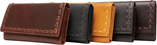 Miniatura 6 de Lady Conceal Hope RFID - Cartera de cuero con cordones, Negro -, Cartera triple plegable
