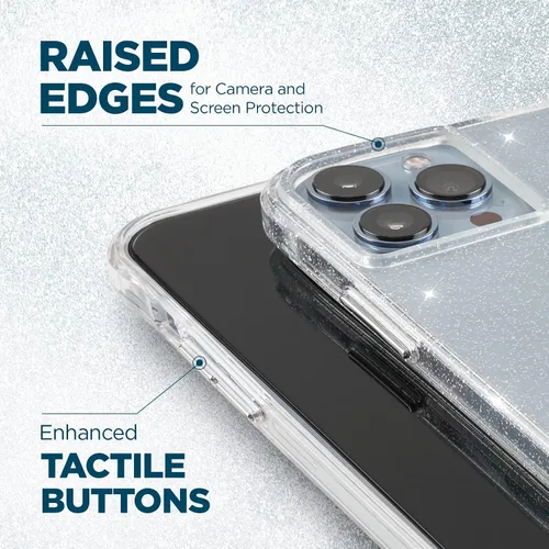 Miniatura 4 de Case-Mate Funda para iPhone 13 Pro Max para mujeres [protección contra caídas de 10 pies] [carga inalámbrica] Funda transparente cristalina