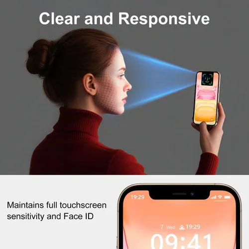 Miniatura 8 de BossKiss Protector de pantalla para iPhone 11/iPhone XR, dureza TOP 9H de grado militar a prueba de roturas, vidrio templado HD, cobertura completa