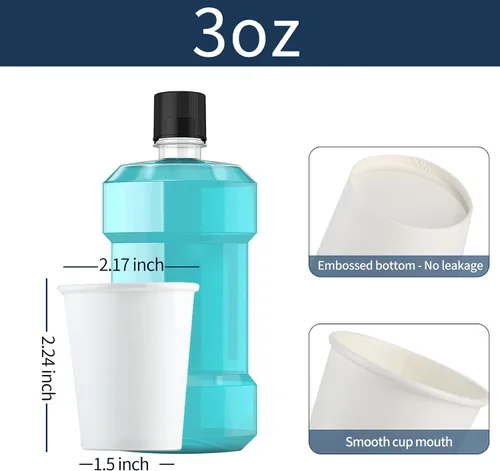 Miniatura 3 de Brandon-super [100 unidades - 3 onzas] Tazas de papel pequeñas, tazas de enjuague bucal, tazas de baño, tazas mini, tazas desechables pequeñas