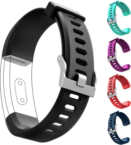 Miniatura 14 de Bandas de reloj de repuesto hoeslaw para ID115plus HR, conjunto de bandas de muñeca para monitor de actividad Very Fit Pro, correas de reloj