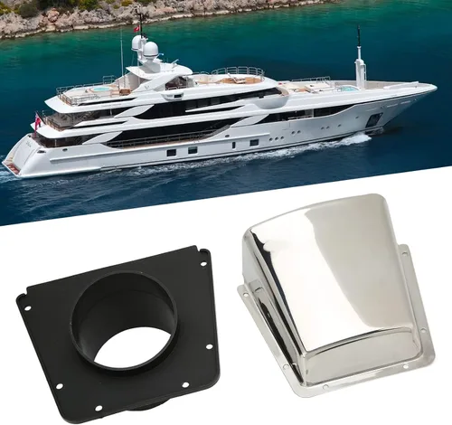Miniatura 8 de Ventilador de concha marina, cubierta de ventilación de cubierta de ventilación de barco de acero inoxidable con base de nailon para barcos yates