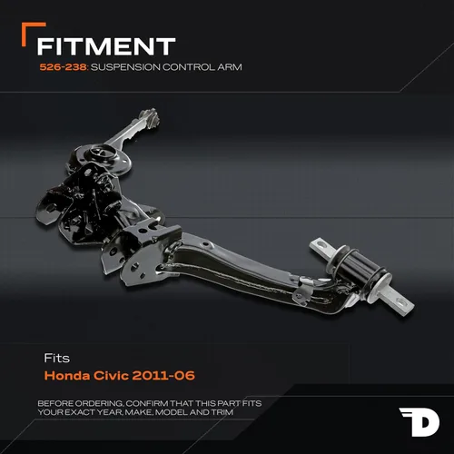 Miniatura 2 de Dorman 526-238 Brazo de control de suspensión para lado del pasajero trasero, compatible con determinados modelos de Honda