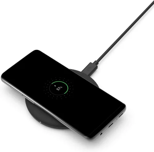 Miniatura 2 de PureGear, Almohadilla de carga inalámbrica rápida con certificación Qi de 7.5 W/10 W, compatible con Galaxy S20, S10, S9, S8, Note 10, 9. iPhone 12