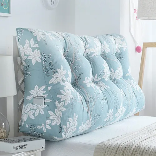 Miniatura 17 de CAMZ Almohada de lectura triangular de cabecera grande, almohada de posicionamiento individual, matrimonial, Queen King, almohada de apoyo