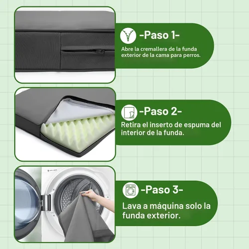 Miniatura 7 de Vonabem Cama Grande para Perro Impermeable Lavable Almohadilla XL para Jaula de 42 pulgadas, Camas para Mascotas de Cuero Duradero para Exteriores