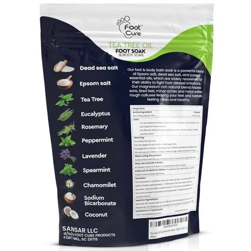 Miniatura 2 de FOOT CURE Juego de pedicura exfoliante y removedor de callos – Kit de cuidado que incluye lima para piel muerta, sales de remojo de aceite de árbol