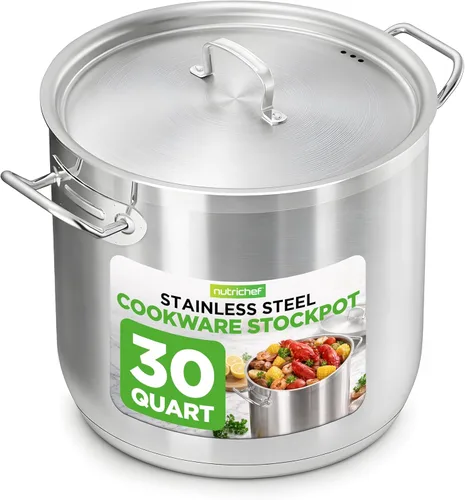 Miniatura 12 de NutriChef Cacerola de acero inoxidable de 2 cuartos – 18/8 de grado alimenticio resistente, olla para salsa, olla de cocción, olla a fuego lento