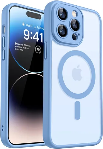 Miniatura 114 de CANSHN Funda magnética compatible con iPhone 17 Pro, mejorada [protección completa de la cámara] [compatible con Magsafe] [mate translúcido] funda