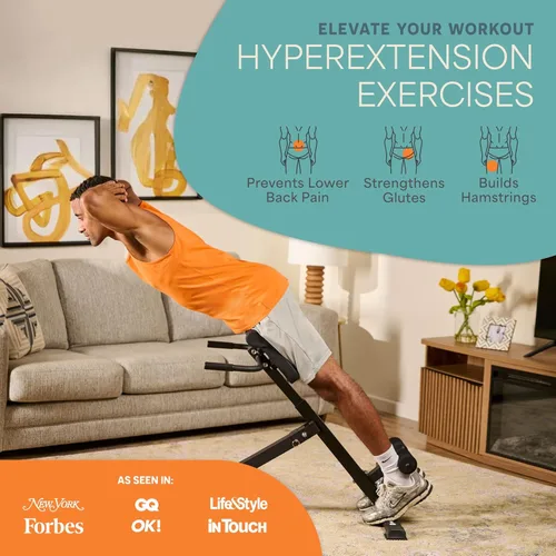 Miniatura 2 de LifePro SculptTrainer Roman Chair with 330 lb Capacity — Incline Adjustable Hyperextension Bench for All-in-One Body Workout — Foldable Home Gym