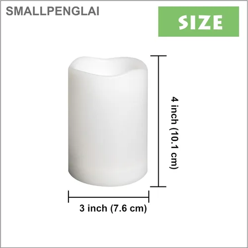 Miniatura 2 de Paquete de 1 vela de pilar sin llama para exteriores con control remoto y temporizador, impermeable, funciona con pilas, juego de velas LED