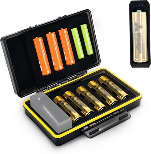 Miniatura 12 de JJC Estuche para Baterías de 9V para 4x 9V, Resistente al Agua y a Prueba de Golpes, Organizador de Almacenamiento de Baterías de 9V Estuche